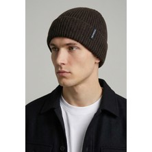 Allunique Unisex Acı Kahve Yün Kaşmir Karışımlı Bere