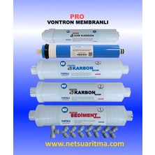 Netsu -Pro-Nsf li-Vontron membranlı, Tüm Kapalı Kasa Su Arıtma Cihazı Filtresi,5 li Filtre Seti