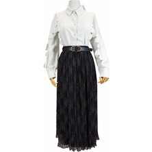 JOOQSTORE Desenli Şifon Etek