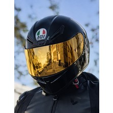 K1 S Mono Black +Agv Irıdıum Gold Vizör