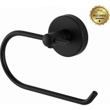 Premium Pirinç Karina Wc Kağıtlık Mat Siyah