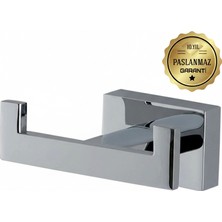 Premium Pirinç Katre 2li Askılık,bornozluk