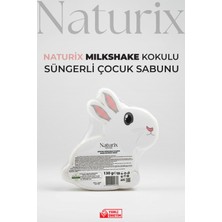 Naturix Çilekli Milkshake Kokulu Tavşan Görünümlü Süngerli Çocuk Sabunu 130 gr