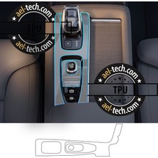Ael-Tech Volvo XC90 Uyumlu Vites Etrafı Piano Black Tpu Koruyucu 2019-2026