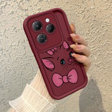 HONTINGA Infinix Hot 40 ile Uyumlu Kılıfı Düşüme Önleyici Basitlik Anti Düşme Kamera Korumali Bant Knotu Bordo Desen Yumuşak Silikon Telefon Kılıfı Kadın ve Erkek Için Uygundur K2-7122