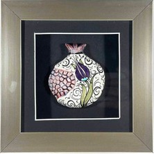 Çini Evi Mor Lale – Iznik Çinili Nar Plaket