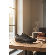 Enoch Erkek Günlük Spor Ayakkabı Ince Tabanlı Sneaker Minimalist Logolu Ofis ve Rahat Yürüyüş Modeli