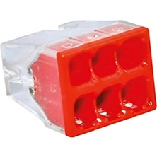 Gwest Gw-2.5-6 Geçmeli Buat Klemens Kırmızı 1 Adet