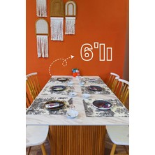 Elvya Toile de Jouy | %100 Pamuk 6’lı Amerikan Servis Seti 37x42 cm - ZT300