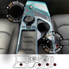 Ael-Tech Kia Ev6 Uyumlu Vites Etrafı Piano Black Tpu Koruyucu 4lü Set 2022-2026