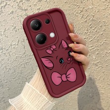 HONTINGA Xiaomi Redmi Note 13 Pro 4g ile Uyumlu Kılıfı Düşüme Önleyici Basitlik Anti Düşme Kamera Korumali Bant Knotu Bordo Desen Yumuşak Silikon Telefon Kılıfı Kadın ve Erkek Için Uygundur K2-7122