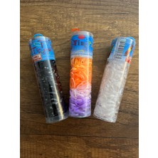 Gülümse Gel 3 Kutu Tüp Içinde Renkli  Siyah Şeffaf Saç Örgü Lastiği Perma Ince Lastik Toka