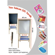 Decolfin Çift Taraflı Ahşap Ayaklı Ahşap Yazı Tahtası No : 3