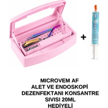 Ellea Nail Çift Bölmeli Manikür Pedikür Aletleri Sterilizasyon Kutusu ve Konsantre Dezenfektan Sıvısı Hediyeli