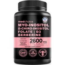 Medchoice Medchoıce Myo-Inositol And D-Chiro Inositol,folate, Vitamin D3, Zinc, Magnezium Berberıne 120 Capsul.