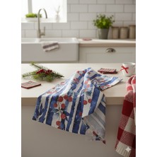Elvya Christmas | %100 Pamuk Baskılı Kurulama Bezi – 40×60 cm Yılbaşı Temalı