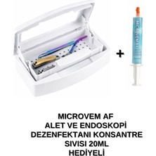 Ellea Nail Çift Bölmeli Manikür Pedikür Aletleri Sterilizasyon Kutusu ve Konsantre Dezenfektan Sıvısı Hediyeli