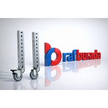 Rafburada 4 Adet Çelik Raf Tekerleği - Dosya, Arşiv, Depo, Market Raf Tekerleği