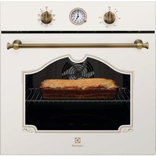 Electrolux EOA5220FOV 600 Serisi Surroundcook Katalitik / Aquaclean Temizleme Sistemli 72 Lt Rococo Krem Rustik Ankastre Fırın