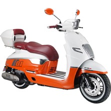 Arora Malibu 125 cc  Hava Soğutmalı Scooter Beyaz Turuncu