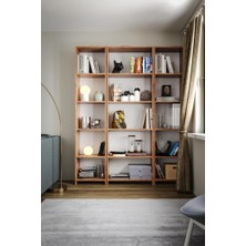Kzy Mobilya Lale Kitaplık Çok Amaçlı Kitaplık-Meşe