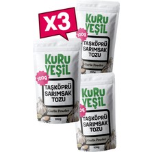 Kuru Yeşil Sarımsak Tozu – 300 Gr – Yerli Taşköprü – Doğal Sebze Tozu - 3x100 Gr