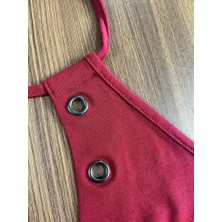 Dua Giyim Kadın Kuş Gözü ve Dekolte Detay Boyundan Bağlamalı Viskon Bluz