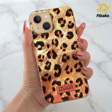 iPhone 13/14/15 Kılıf Hologramlı Kırmızı Leopar Desenli Darbe Emici Kamera Korumalı Silikon