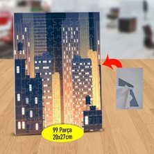 Asilmeydan Şehirde Işıklı Binalar 99 Parça Puzzle Yapboz Tablo-1441-2355