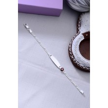 INNUENDO JEWELRY 925 Ayar Gümüş İsimli Bebek Künyesi Kız Erkek Çocuk Figürlü Künye Bileklik