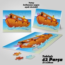 Asilmeydan Asil Hobi Deniz-Gemi -Sevimli Hayvanlar- Çocuklar İçin Eğitici Yapboz- Ayak Destekli 42 Parça Puzzle