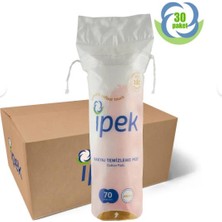 İpek 70'li Yuvarlak Makyaj Temizleme Pamuğu 30 Paket Hassas Ciltler İçin Uygun