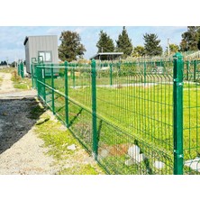 Msy Garden Fenc 120 cm x 250 cm 4 Adet ( 10 mt ) Yeşil Panel Çit 5 Adet Direk ve Montaj Aparatları Dahil