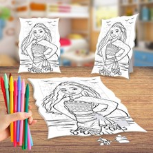 Asilmeydan Dalgalı Saçlı Kız Boyama Puzzle Tablo Çocuk Eğitici Yapboz