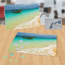 Asilmeydan Deniz Kıyısı, Sandal, Tatil 99 Parça Puzzle Yapboz Tablo-24279730