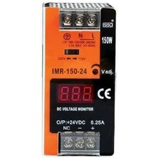 Voltaj IMR-150-12 - 150W 12VDC 12.5A Mini Göstergeli Raya Montajlı Güç Kaynağı