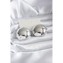 Zemira Home Pirinç Gümüş Renk Kadın Küpe