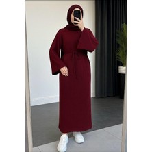 Bayan Triko Boydan Tesettür Elbise