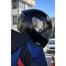 K1 S Mono Black + Agv Irıdıum Sılver Vizör