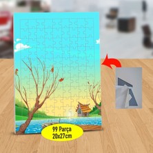 Asilmeydan Yaprakları Dökülen Ağaç 99 Parça Puzzle Yapboz Tablo-1196-292