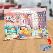 Asilmeydan Pembe Dağınık Oda 99 Parça Puzzle Yapboz Tablo-33099-690