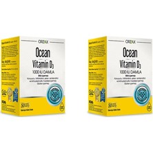 Orzax Ocean Vitamin D3 1000 IU Damla 50 ml  2 Kutu