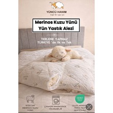 Kuzu Yünü Dolgulu Kapitoneli Yastık Alezi , Doğal Pamuk Kumaş 50X70 cm (2 Adet)