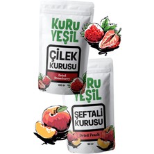 Kuru Yeşil Şeftali Kurusu – Çilek Kurusu – 100 Gr – Karışık Meyve Kurusu – Doğal Kurutulmuş Meyve – 2x50 Gr