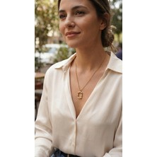 Clariss 316L Çelik Zincir Gold Renk Model Kadın Kolye