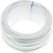 Voltaj 100 Metre Tek Damarlı Montaj Kablosu - Beyaz