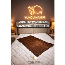 %100 Yün Dolgulu, Kahve Renkli Welsoft Yüzey 70 x 110 cm Ebat Seccade