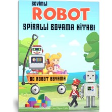 Enine Boyuna Eğitim Sevimli Robot Boyama Kitabı