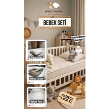 Yüncü Hanım  Yün Dolgu Bebek Uyku Seti 3'lü Paket (Yün Yorgan + Yün Alez + Yün Yastık)