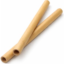 Kuru Yeşil Bambu Pipet – 2 Adet – Bez Çanta İçinde – Doğal ve Tekrar Kullanılabilir